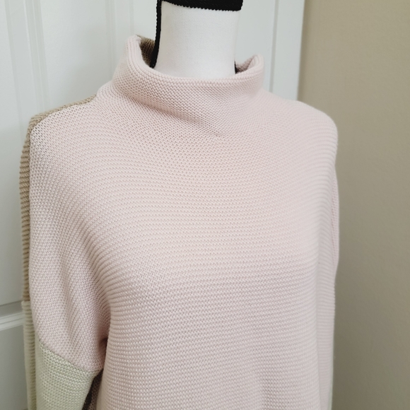 RDI Colorblock Ottoman Mock Neck Tunic Sweater Ribbed knit XL - Picture 3 of 11